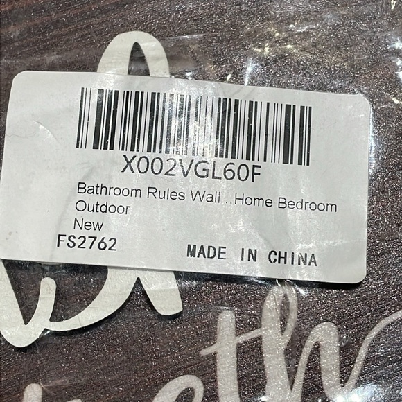 Bathroom Rules Wall Hangings 3 wood signs with jute and hangers Brush Wash Comb - Picture 8 of 8